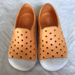 Boy Orange water proof shoes- size 5